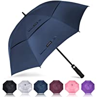 ZOMAKE Paraguas Grande Antiviento- Automático Paraguas de Golf con Doble Cubierta para Mujer Hombre(Azul)